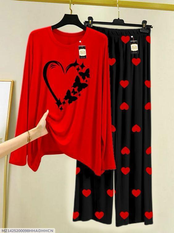 Ladies Jersey Night Suit